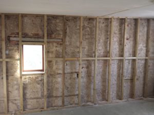 Stud wall and insulation