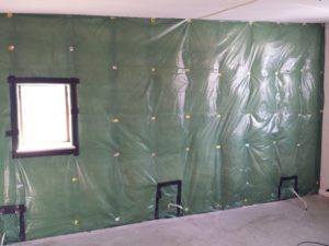 Stud wall and insulation