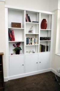 Detail of living room bookcase
