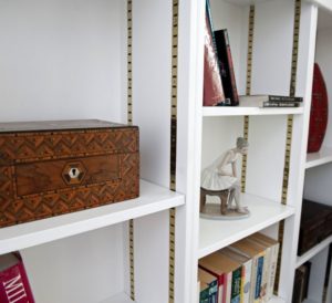 Detail of living room bookcase