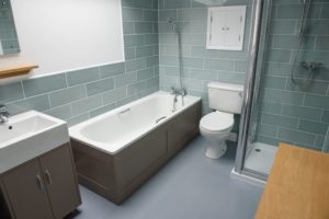 Custom made bathroom panel