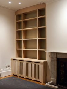 Custom made fitted bookcases and cupboards