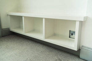 Custom made bookcase finished