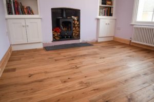 Fitted engineered oak flooring