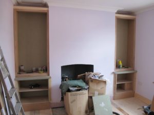 Cupboards and bookcases under construction