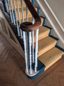 Repairs to handrail and spindles in Georgian house Brighton